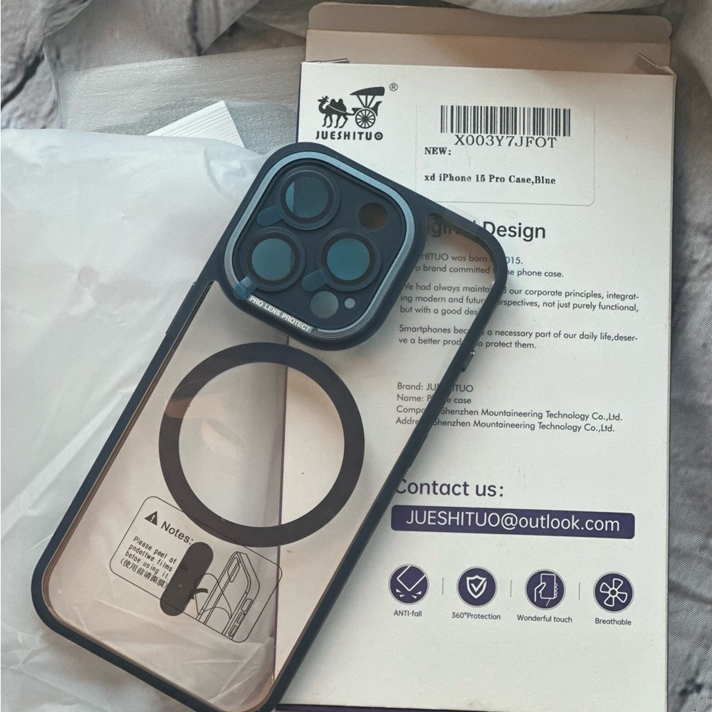 Blue iPhone 15 Pro Case
